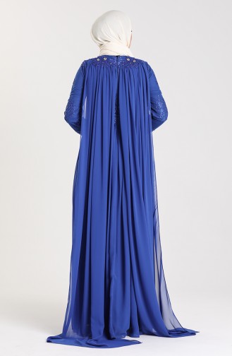 Saxon blue İslamitische Avondjurk 6008-01