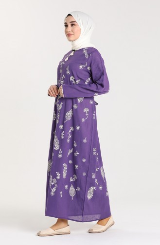 Lila Hijab Kleider 2727-04