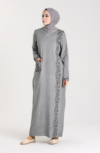 Chile Cloth Cotton Dress 9991-02 Gray 9991-02