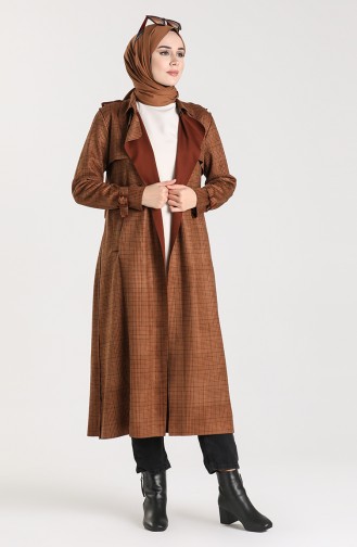 Tobacco Brown Trench Coats Models 1781-01