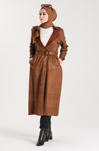 Tobacco Brown Trench Coats Models 1781-01