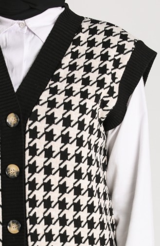 Crowbar Patterned Vest 4349-02 Black 4349-02