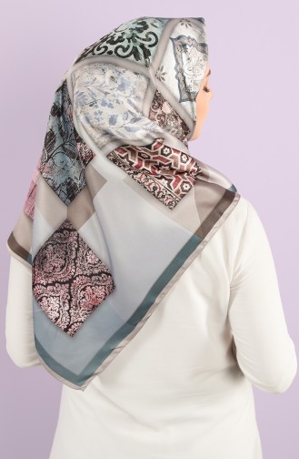 Karaca Sentetik İpek Twill Eşarp 90742-07 Petrol Taş
