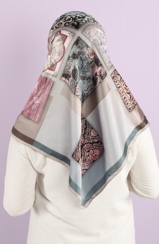 Karaca Sentetik İpek Twill Eşarp 90742-07 Petrol Taş