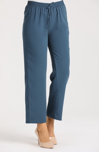 Elastic waist Trousers 4264pnt-01 Petrol Blue 4264PNT-01