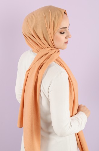 Poly Plain Cotton Shawl 1422-06 Apricot Color 1422-06