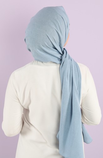 Poly Plain Cotton Shawl 1422-07 Light Blue 1422-07