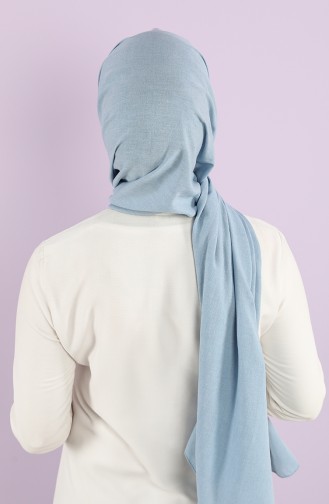 Poly Plain Cotton Shawl 1422-07 Light Blue 1422-07