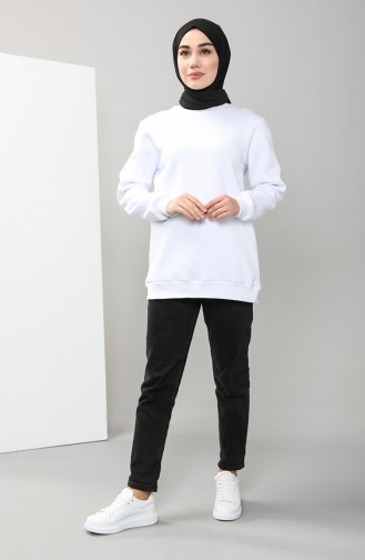 Sweatshirt Blanc 29663-03