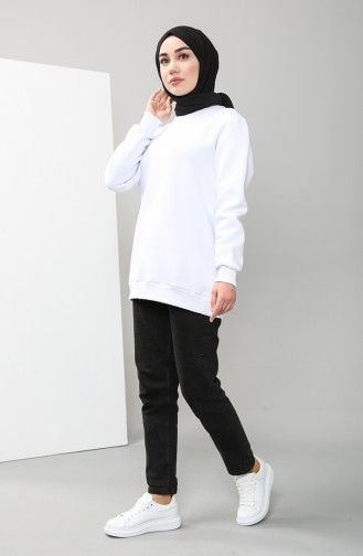 Sweatshirt Blanc 29663-03