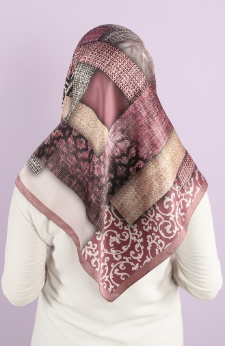 Karaca Synthetic Cotton Twill Scarf 90744-09 Dried Rose Mustard 90744-09