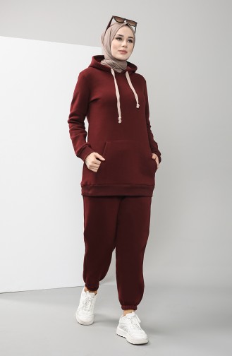 Claret Red Tracksuit 0250-02