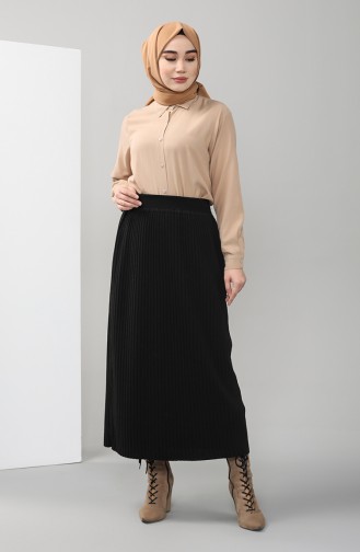 Knitwear Elastic waist Skirt 4268-01 Black 4268-01