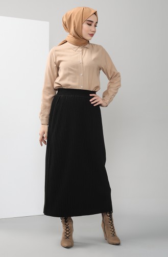 Knitwear Elastic waist Skirt 4268-01 Black 4268-01