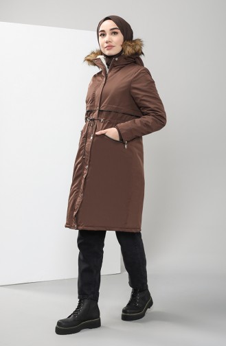 Manteau Couleur Brun 6003-06