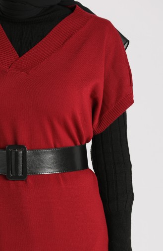 Claret red Sweater 1099-05