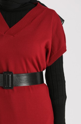 Knitwear Long Sweater 1099-05 Burgundy 1099-05