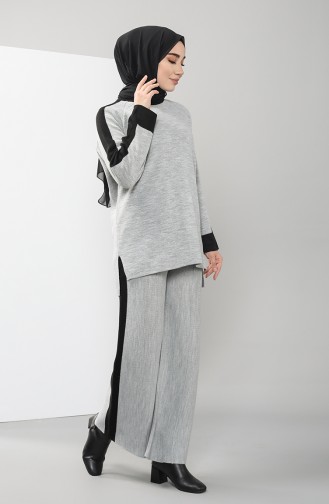 Knitwear Garni Tunic Trousers Double Suit 4339-01 Gray 4339-01