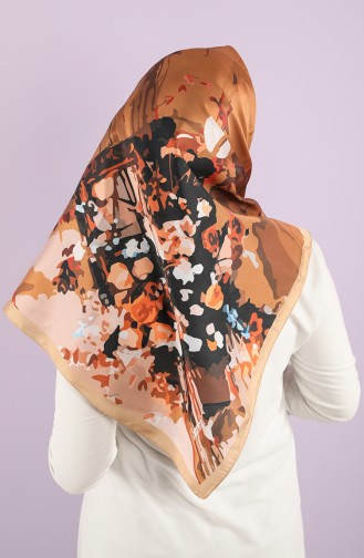 Patterned Scarf 15233-05 Camel Brown 15233-05