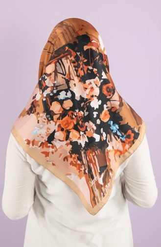 Patterned Scarf 15233-05 Camel Brown 15233-05