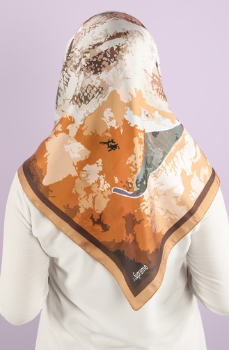 Patterned Scarf 15234-09 Camel Brown 15234-09