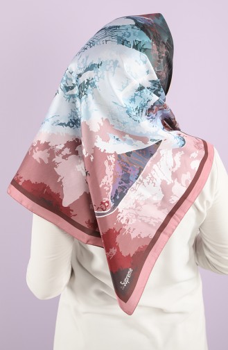 Patterned Scarf 15234-11 Dry Rose Powder 15234-11