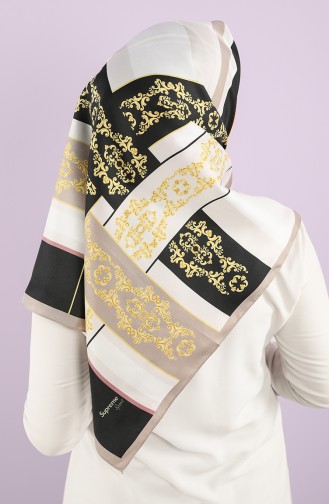 Foil Patterned Scarf 15237-11 Stone 15237-11