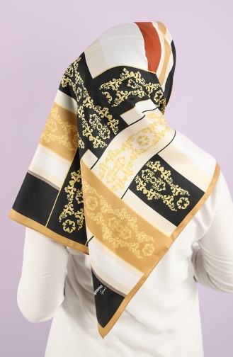 Foil Patterned Scarf 15237-12 Gold 15237-12