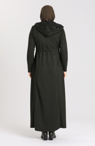 Plus Size Hooded winter Abaya 2035-03 Khaki 2035-03