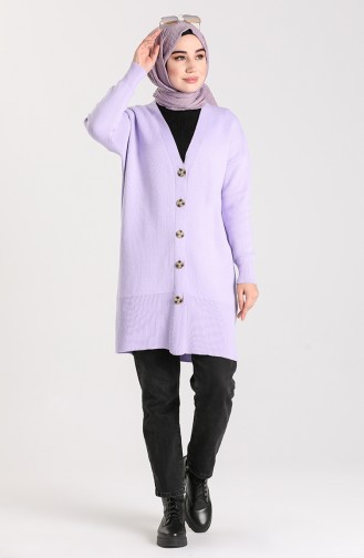 Knitwear Buttoned Sweater 4264-01 Lilac 4264-01