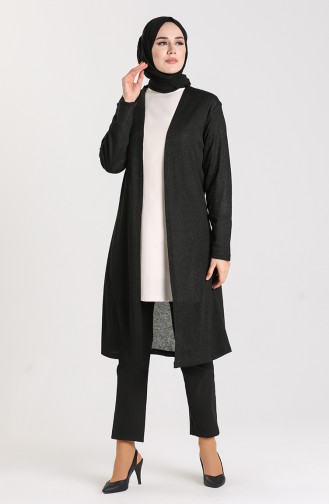 Schwarz Strickjacke 8172-01