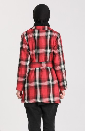 Plaid Stamp Coat 5600-05 Dark Red 5600-05