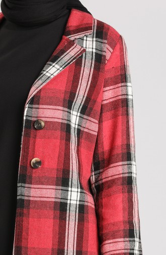 Plaid Stamp Coat 5600-05 Dark Red 5600-05