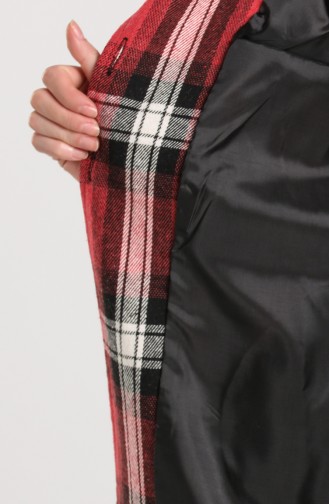 Plaid Stamp Coat 5600-05 Dark Red 5600-05