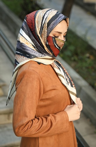 Art Scarf Mask Combination -art-esp-16 Cream Tile 16