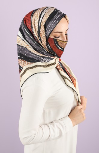 Art Scarf Mask Combination -art-esp-16 Cream Tile 16