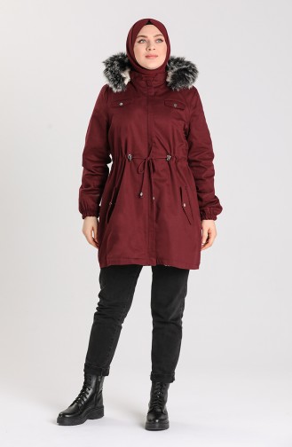 Claret Red Winter Coat 0510-02