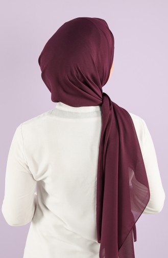 Plain Mina Chiffon Shawl 16485-01 Dark Purple 16486-01