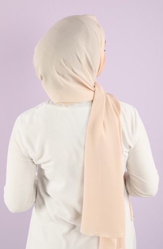 Plain Mina Chiffon Shawl 16485-07 Beige 16486-07