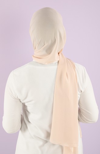 Plain Mina Chiffon Shawl 16485-07 Beige 16486-07