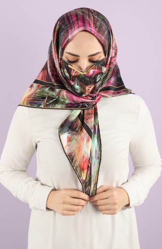 Art Scarf Mask Combination -art-esp-17 Black Fuchsia 17