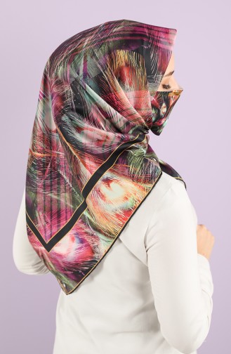 Art Scarf Mask Combination -art-esp-17 Black Fuchsia 17