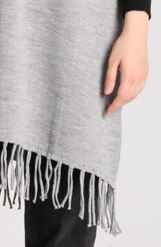 Knitwear Tasseled Sweater 4257-03 Gray 4257-03
