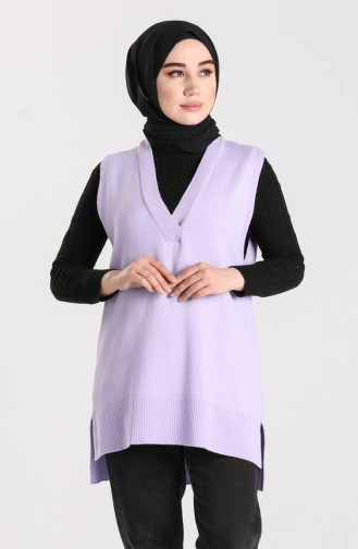 Knitwear V-neck Sweater 4261-02 Lilac 4261-02
