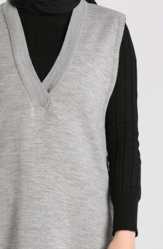 Knitwear V-neck Sweater 4261-03 Gray 4261-03