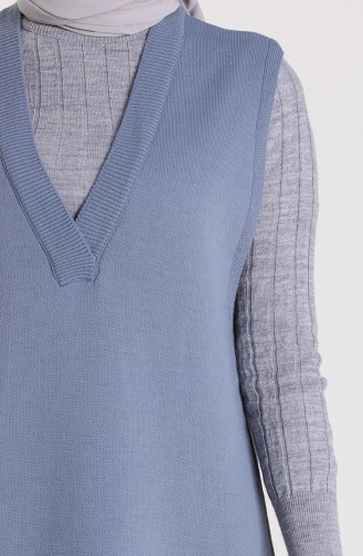 Knitwear V-neck Sweater 4261-04 Indigo 4261-04