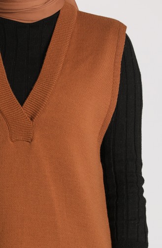 Knitwear V-neck Sweater 4261-06 Tobacco 4261-06