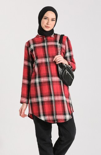 Plaid Tunic 2003-08 Dark Red 2003-08