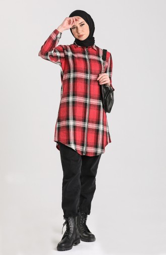 Plaid Tunic 2003-08 Dark Red 2003-08