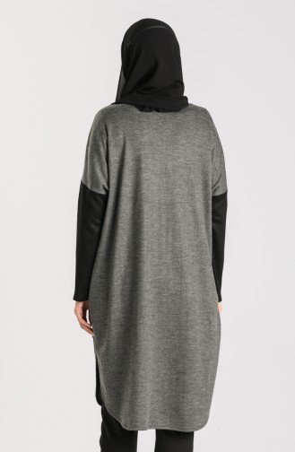 Cepli Maske Hediyeli Tunik 0102-01 Siyah Gri